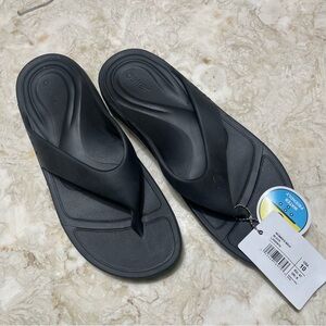 Aetrex Maui Black Women's Flip-Flop Sandals